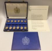 A set of six boxed Ernest Pobjoy Ltd. commemorative Royal Silver Wedding Anniversary 1972 London hal