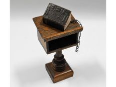 A miniature American bible with oak lectern with m