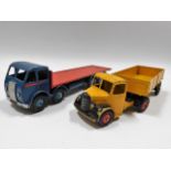 A vintage Dinky Supertoys Foden flatbed lorry twin