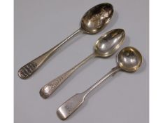 An Exeter silver master salt spoon by Josiah Willi