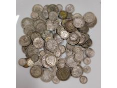 A quantity of pre-1947 coinage, 1050g