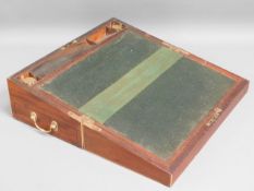 A c.1900 military writing slope with brass fitting