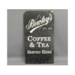 A double sided Bewley's coffee & tea advertising s