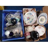 Four boxes of mixed sundry china & glass