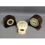 Three bakelite clocks by Smiths, Enfield