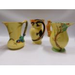 Three decorative Burleighware jugs - Squirrel, Kin