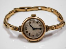 A 9ct gold wrist watch, 13.7g