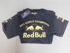A Red Bull F1 2011 world championship tee shirt wi