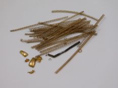 A quantity of yellow metal dental items, electronically test as 18ct gold & acid tested as gold 14.8