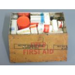 A vintage SWEB first aid kit