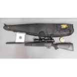 A Webley VMX OS .22 air rifle with case & targets