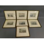 Seven framed antique prints of seafaring interest