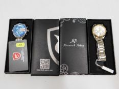 A boxed Krone & Sohne gents fashion watch twinned