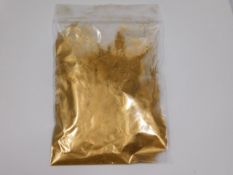 A bag containing 30g of "24ct gold dust" used by dentists to help secure porcelain crowns, dust bein