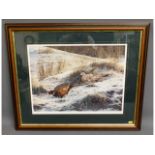 "Pheasants - First Fall" - A framed hand signed St