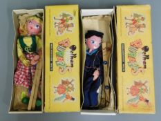 Two boxed 1960's Pelham puppets