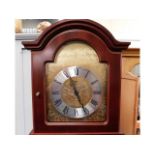 A modern German long case clock - Hermle, 72.5in h