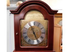 A modern German long case clock - Hermle, 72.5in h