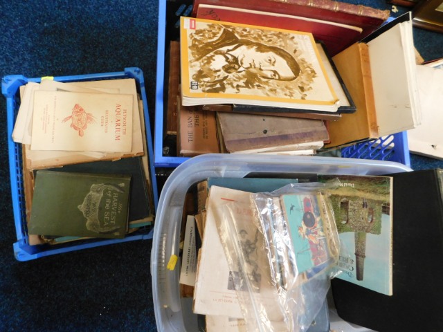 Three boxes of mixed books & ephemera