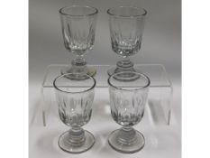 Four Georgian glass rummers