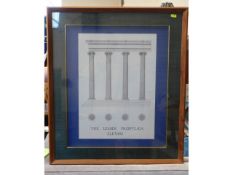 A framed print of Corinthian columns