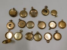 A quantity of gold plated watch cases