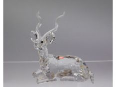 An SCS Swarovski crystal Kudu with box