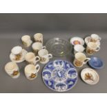 A quantity of mixed commemorative china & glass