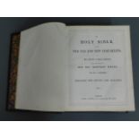 A c.1800 bible by Rev. Mathew Henry with hand writ