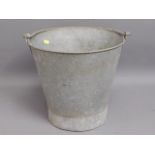 A galvanised pail, 12.5in high