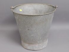 A galvanised pail, 12.5in high