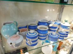 A quantity of ten T. G. Green Cornishware items &