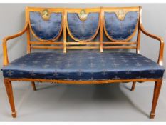 An early 19thC. French Empire period sofa, loss to