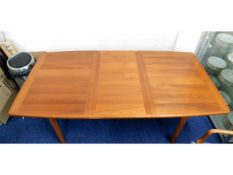 A vintage retro Danish extending teak table by A.