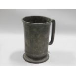 A Victorian pewter quart