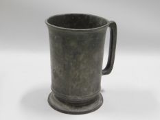 A Victorian pewter quart