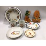 A quantity of nursery ware including Bunnykins & t
