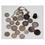 Silver coinage & other white metal items, 91.8g