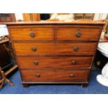 A Regency style chest of drawers, 38in high x 40in