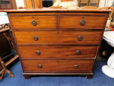 A Regency style chest of drawers, 38in high x 40in