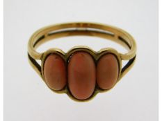 A Victorian yellow metal ring, tests electronicall