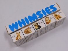 A boxed set of five Wade Whimsies