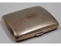 A 1922 Birmingham silver cigarette case, 3.25in x
