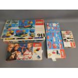 Four vintage boxes of Lego, sets 040, 050, 205 & 9