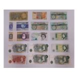 Four Jo Page UK £1 notes & other bank notes