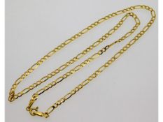 A 9ct gold necklace, 17.35in long, 3g
