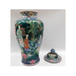 A large 19thC. Chinese polychrome porcelain lidded