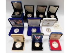 Nine Royal Mint silver proof commemorative collect