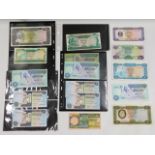 A quantity of sixteen Libyan bank notes including