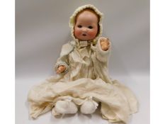 An Armand Marseille porcelain headed doll, 18in ta